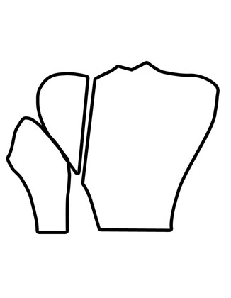 Line Drawing of Right Knee